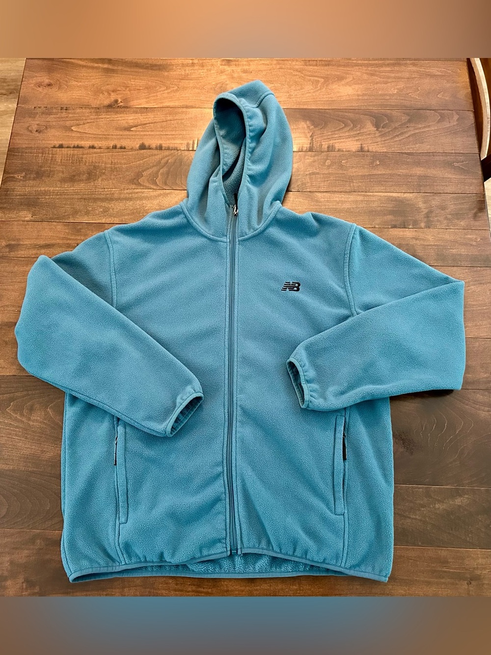 🌟 Men’s New Balance Teal Blue Fleece Zip Hoodie